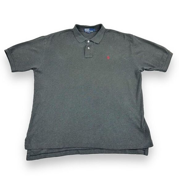 Ralph Lauren Polo Shirt Mens Size Large L Charcoal Gray‎ Short Sleeve - Picture 2 of 8